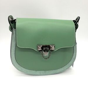 1479- Cheval Crossbody Half Moon Bag Genuine Italian Leather NWT